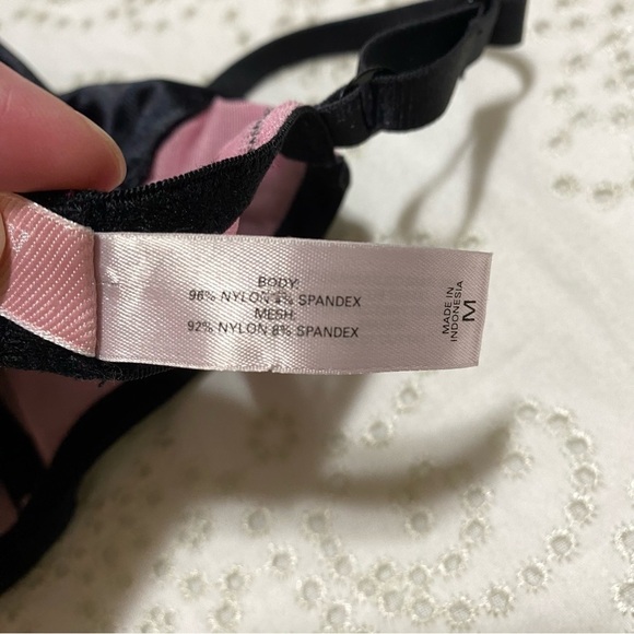 VICTORIA’S Secret mesh cutout black satin bustier size M - Picture 5 of 14